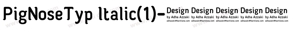 PigNoseTyp Italic(1)字体转换